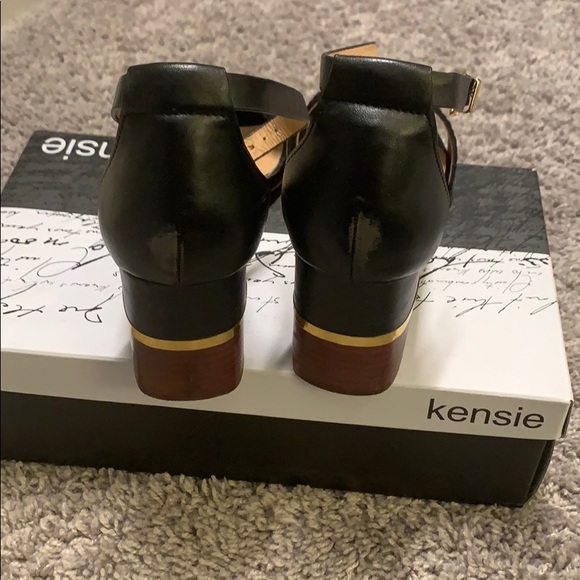 Kensie black and brown heels - Picture 3 of 4